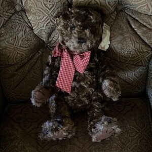 Gund Webster Brown Teddy Bear with Red Bow NWT